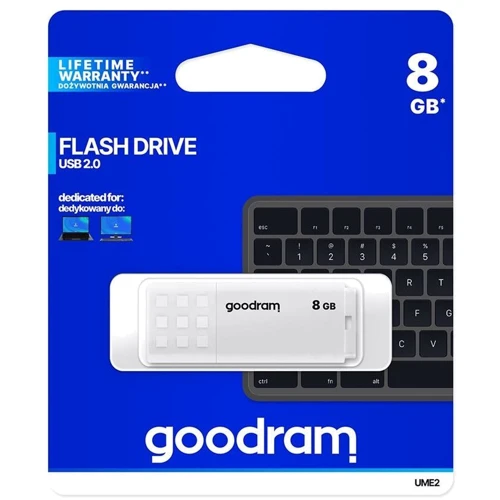 USB-флешка GOODRAM 8GB UME2 USB 2.0 White (UME2-0080W0R11): Максимальна швидкість запису, МБ / с до 5