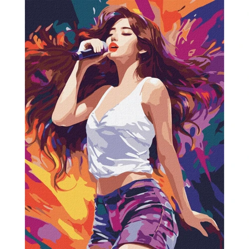 Картина по номерам Идейка Волшебная певица ©art_selena_ua 40х50 см (KHO8374)