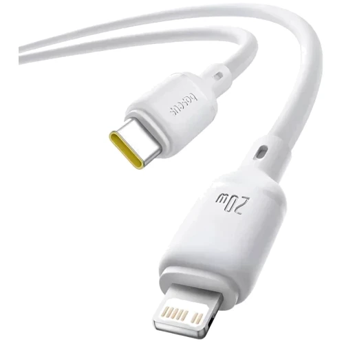 Кабель Baseus Cable USB-C to Lightning Silky Series 20W 1m White (P10377700213-00): Длина 1 м