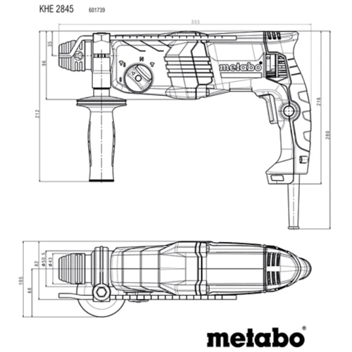 Перфоратор Metabo KHE 2845 (601739500): Тип кріплення бура SDS-Plus