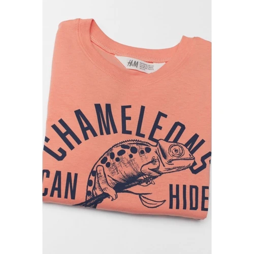 Футболка H & M 211-7490441 134-140 см персикова: Тип футболки