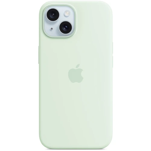 Чохол для iPhone Apple Silicone Case з MagSafe Soft Mint (MWNC3) для iPhone 15