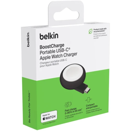 Зарядное устройство Belkin Wireless Charger USB-C 5W Black (WIZ022GLBK-B1) for Apple Watch фото 6
