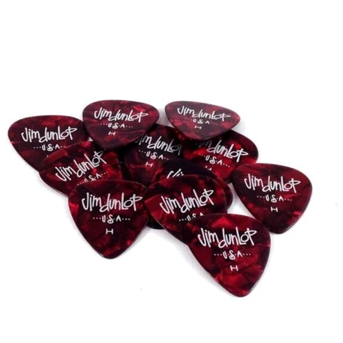 Медиатор Набор медиаторов DUNLOP 483P09MD GENUINE CELLULOID RED PEARLOID MEDIUM: Тип Медиатор