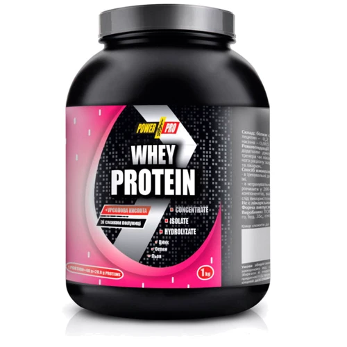 Протеин Power Pro Whey Protein 1000 g Strawberry БАНКА