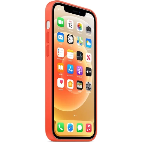 Чехол для iPhone Apple Silicone Case with MagSafe Electric Orange (MKTR3) for iPhone 12/iPhone 12 Pro фото 7
