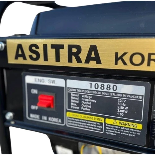 Бензиновий генератор Asitra AST 10880 3,0kW: Тип двигателя 4-х тактный (одноцилиндровый)