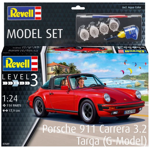 Сборная модель-копия Revell набор Автомобиль Porsche 911 Carrera 3.2 Targa уровень 3 масштаб 1:24 (RVL-67689): Производитель Revell