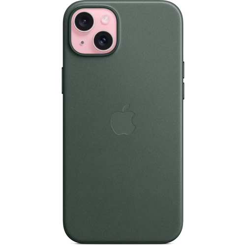 Чехол для iPhone Apple iPhone 15 Plus FineWoven Case with MagSafe - Evergreen (MT4F3ZM/A): Материалы Ткань