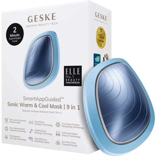 Ультразвуковая маска тепло и холод GESKE Sonic Warm&Cool Mask 9в1 aquamarine