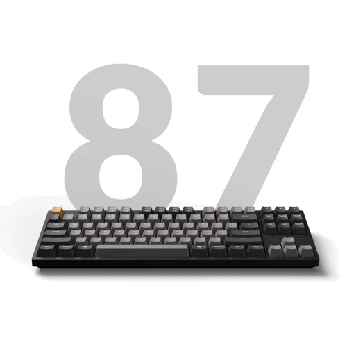Клавиатура Keychron K1 87 keys, Gateron RED, RGB, Black (M1_KEYCHRON): Дополнительно подсветка клавиш, бесшумная