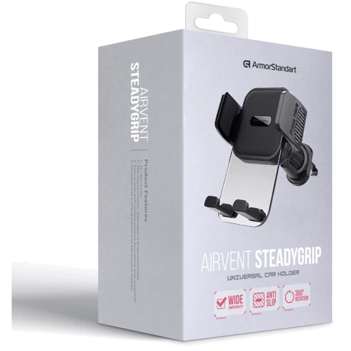 Держатель ArmorStandart Car Holder SteadyGrip Airvent Black (ARM85338)