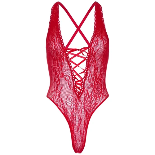 Кружевной тедди Leg Avenue OS Red