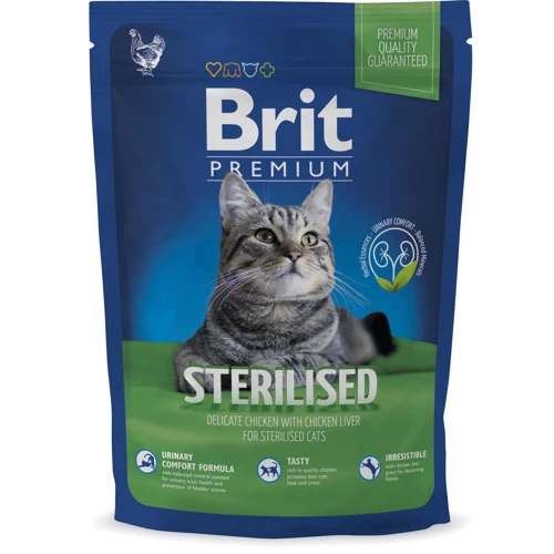 Сухой корм для стерилизированных кошек с курицей Brit Premium Adult Sterilised 0.3 кг (8595602513147)