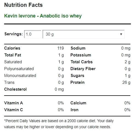 Протеин Kevin Levrone Anabolic Iso Whey 2000 g /66 servings/ White Chocolate-Coconut: Вид Сывороточные
