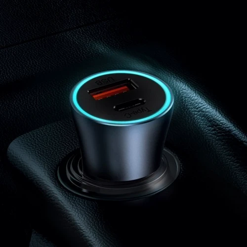 Зарядное устройство Baseus Car Charger USB+USB-C Golden Contactor Pro 40W Dark Gray (CCJD-0G) фото 9