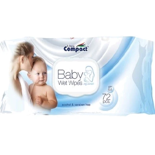 Детские влажные салфетки Ultra Compact 72 шт с клапаном