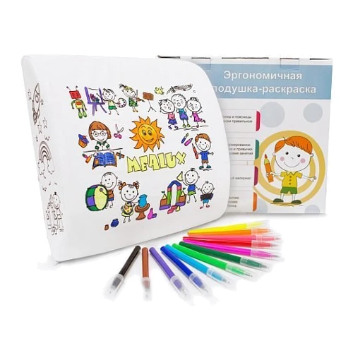 Подушка-раскраска Mealux (memory foam) с фломастерами