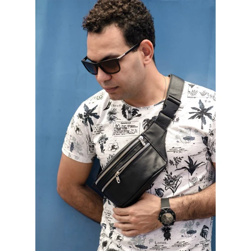 Мужская поясная сумка Sambag Tirso 0ST черная (81333001w): Пол Мужской