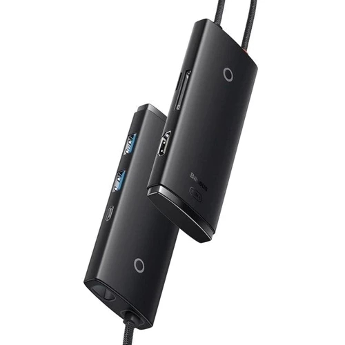 Адаптер Baseus Adapter Lite USB-C to USB-C+HDMI+2xUSB3.0+SD Black (WKQX050001): Інтерфейс підключення USB 3.0, USB-C