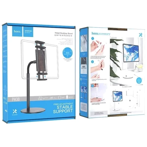 Держатель Hoco Desk Holder PH30 Black for Tablets and Smartphones from 4.7" to 10" фото 6