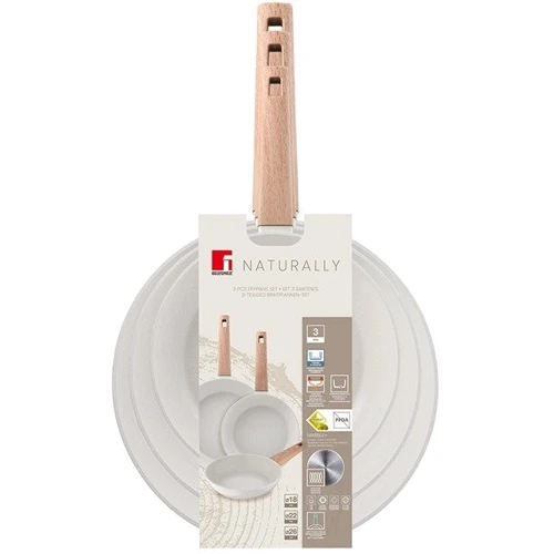 Набір сковорідок Bergner Naturally 18/22/26 см (BG-34741-CR)
