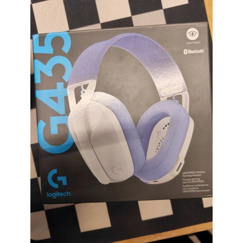 Logitech G435 Lightspeed Wireless Gaming Headset White (981-001074) (Навушники)(79010870)Stylus approved: Причина уцінки Не работают через адаптер (LIGHTSPEED), грязные. По Bluetooth работают