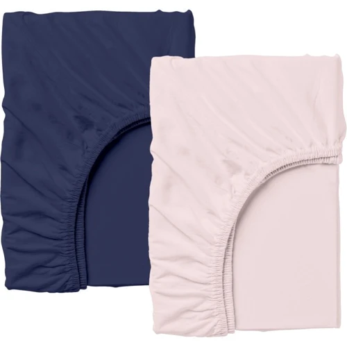 Набор простыней Cosas Dark Blue/ Rose на резинке 2 шт. 120x60 см (SetSheet_DarkBlue_Rose_120x60): Тип простынь
