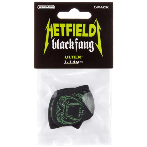 Медиатор Медиатор DUNLOP HETFIELD'S BLACK FANG PICK 1.14MM: Толщина  Очень толстые (1.01 мм и более)