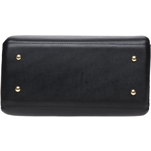 Жіноча сумка каркасна Ricco Grande чорна (1L797-black): Фактура Гладка