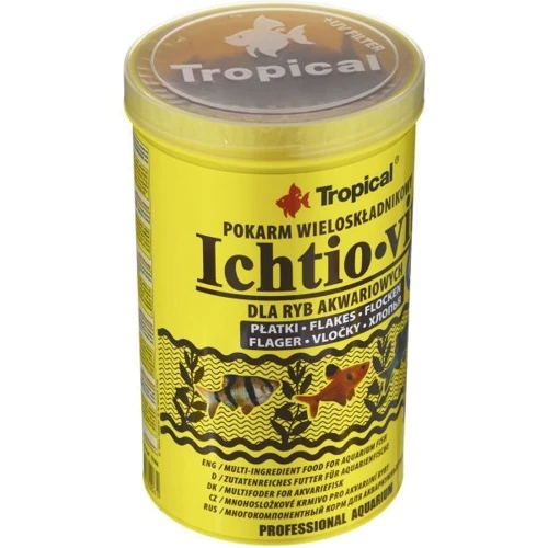 Корм для аквариумных рыб Tropical Ichtio-vit в хлопьях 1 л (5900469770061): Объем/Вес 1 л