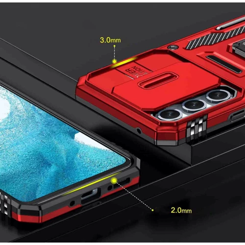 Чохол для телефона Mobile Case Camshield Army Ring Red для Samsung A356 Galaxy A35 / A556 Galaxy A55: Плівка в комплекті нет