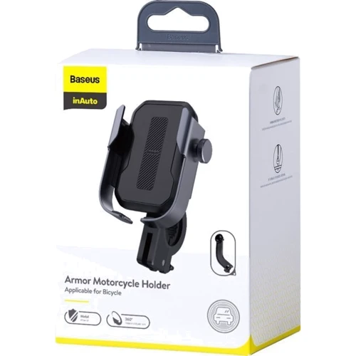 Держатель Baseus Bike Holder Armor Motorcycle Black (​SUKJA-01) фото 6
