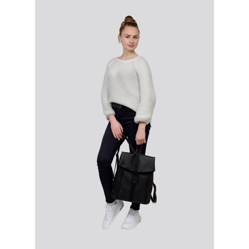 Женский рюкзак Sambag Rene 0ZT черный (27108001r): Фактура Гладкая, Матовая
