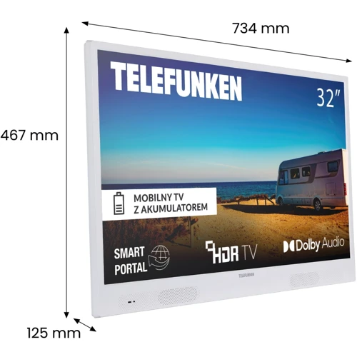 Телевізор Telefunken 32HGP7450W: Екран 32" (1366x768) HD