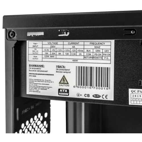 Корпус LogicPower 6108 400W: Типоразмер Midi Tower
