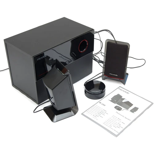 Акустична система Microlab M-200 Black: Вихідна потужність колонок 2x12 Вт