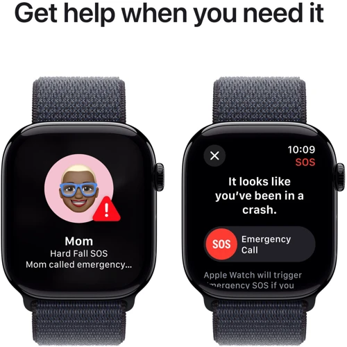 Apple Watch Series 10 42mm GPS + Cellular Jet Black Aluminium Case with Ink Sport Loop (MWX83)