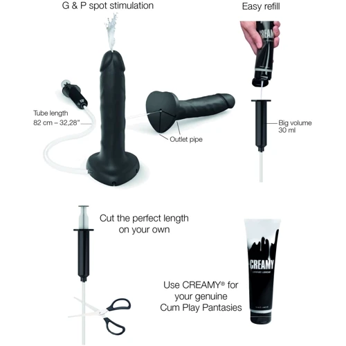 Фаллоимитатор Strap-On-Me Squirting Cum Realistic Dildo Black XL