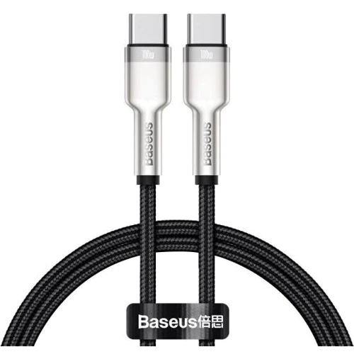 Кабель Baseus Cable USB-C to USB-C Cafule Metal 100W 1m Black (CATJK-C01)
