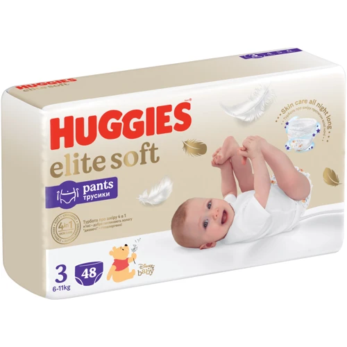Подгузники Huggies Elite Soft 3 (6-11 кг) Mega 48 шт (5029053549293) фото 10