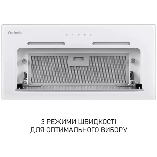 Вытяжка Minola HBI 6473 WH GLASS 800 LED Line: Управление Сенсорное
