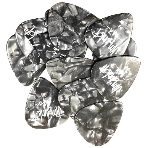 Медиатор Набор медиаторов DUNLOP 483P02MD GENUINE CELLULOID BLACK PEARL MEDIUM: Форма медиатора Standard