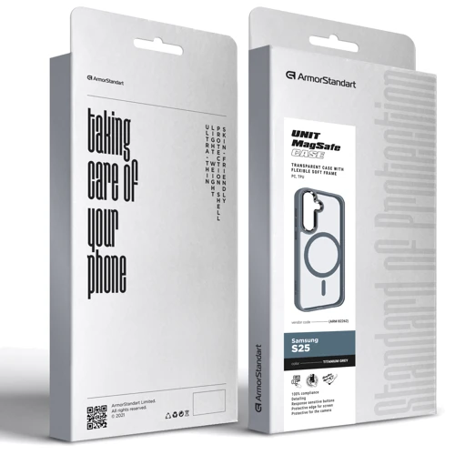 Чехол для телефонов ArmorStandart Unit MagSafe Case Titanium Grey for Samsung S931 Galaxy S25 (ARM82262): Совместимость Samsung S931 Galaxy S25