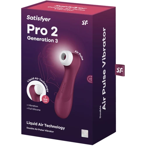 Вакуумний кліторальний стимулятор Satisfyer Pro 2 Generation 3 with Liquid Air Wine Red