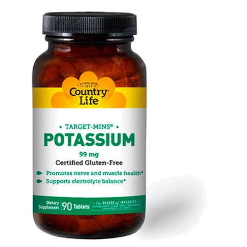 Country Life Potassium 99 mg Калий 90 таблеток