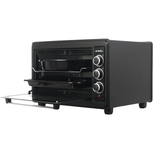 Електрична духовка настільна Asel AF 33-23 Black: Розміри 34x50.2x44.9 см