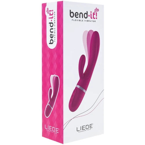 Вибратор-кролик Liebe Bend It Plus Cerise, гибкий, 2 мотора, 10 режимов
