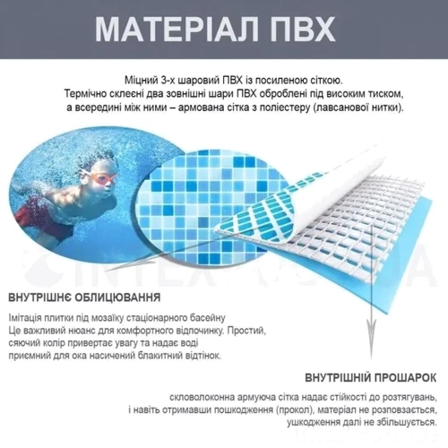 Басейн каркасний Intex насос, сходи 6500 л 305х99 см (26706) фото 5