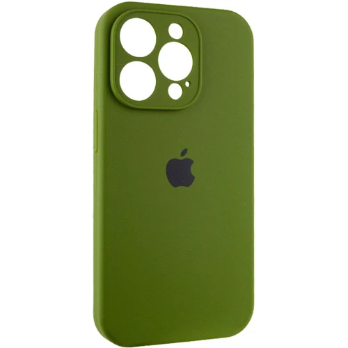 Чехол для iPhone Mobile Case Silicone Case Full Camera Protective Dark Olive for iPhone 15 Pro Max: Цвет зеленый